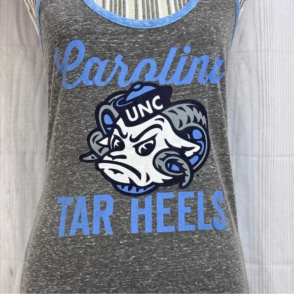 Pressbox Royce Apparel UNC Carolina Tar Heels Razorback Tank Top Blue Gray Sz M - Picture 2 of 8